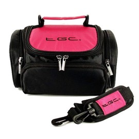 TGC ® Large Camera Case for Sony Alpha NEX-6 Plus Accessories (Hot Pink & Black)