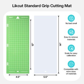 Likcut Cutting Mat 4.5" x 12" Standard Handle Cutting Mat Set of 3 Green