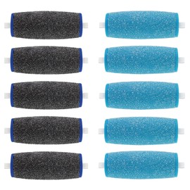10 Pack Replacement Roller Heads for amop-Pedi Perfect Refills Include 5 Extra Coarse & 5 Regular Coarse Replacement Heads Compatible with Amop Electronic Perfect Foot File