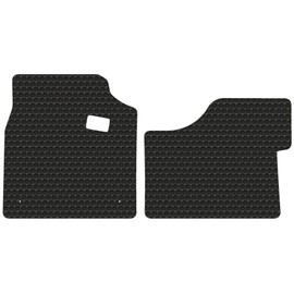 Lloyd Mats Compatible with Kenworth T880 - Black Rubbertite All-Weather Floor Mats- 2 Piece Cab Fronts - Fits 2014-2020