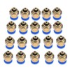 PC4-M5 20Pcs Air Pipe Pneumatic Connector Fittings, Quick Male Thread