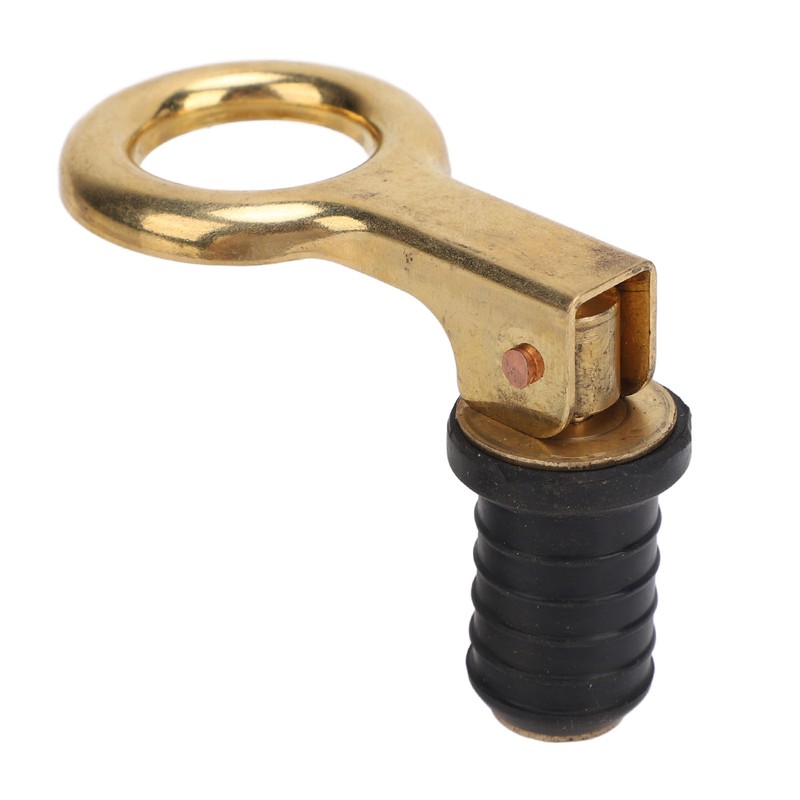 Snap Handle Drain Plug Rubber Brass Twist Design Long Lasting