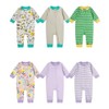 Teach Leanbh Baby Boys Girls 3 Pack Footless Pajamas Cotton
