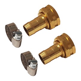 Chapin International 6-9459: Female Garden Repair Connector with Clamps, Hose Mender Fittings, Set of 2, Metallic
