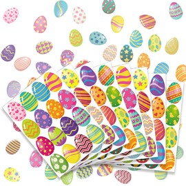 265PCS Easter Sticker for Kids, 16Sheets Eggs Stickers Bulk for Gifts Bags Cards Envelopes Decor Kids Easter Stickers for Cards Party Round Sticker
