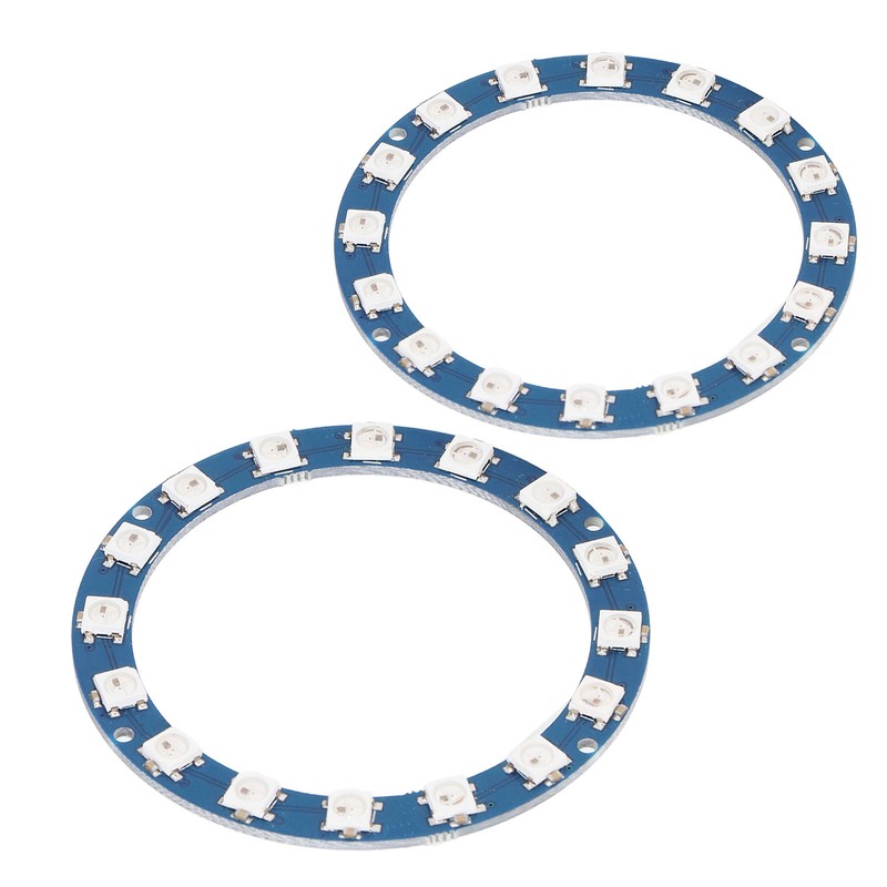 2Pcs RGB LED Ring 16 Bit Intelligent Full Color Highlight