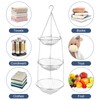 3-Tier Kitchen Wire Storage Basket Hanging Fruit Storage 2 Pack