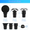 3 Pcs Massage Gun Heads Massager Gun Replaceable Attachment Adapter