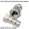 R12 to R134A Adapter, High/Low AC Fitting Port Retrofit Conversion,
