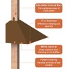 Khordin Metal Squirrel Baffle for 4x4 Post, Outside Wooden Pole