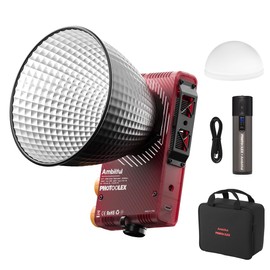 Ambitful Q100Lite Combo 100W LED Video Light, Portable COB Photography Camera Light, Bi-Colour 2700K-6500K with 5000mAh Power Stick App Control, Reflector + Diffuser, Carry Bag