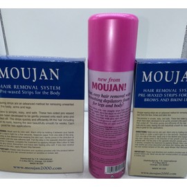 Moujan Pre-waxed Strips for BODY, for Face and depilatory foam for legs and body