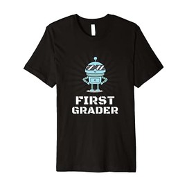First Grader 2021 Back To School Robot Sunglasses Boys Premium T-Shirt