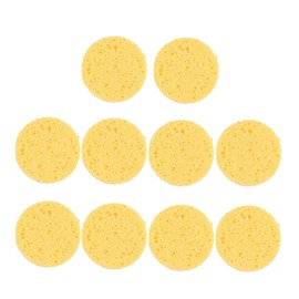 10Pcs Compressed Facial Sponges, Round Soft Cleansing Sponge Puff Washing Face Sponges Cosmetic Sponges for Daily Facial Cleansing, Makeup Removal