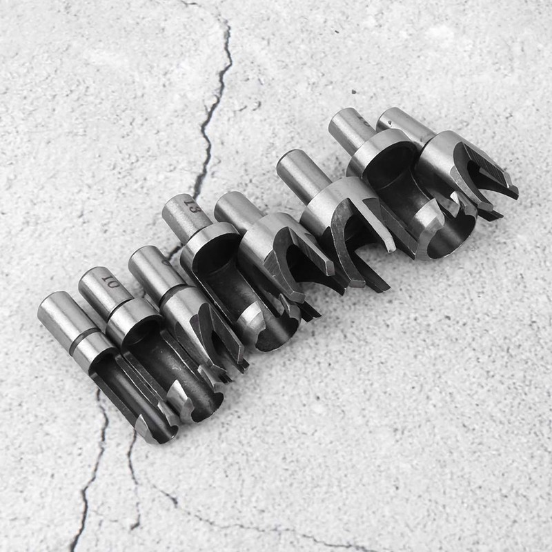 Wood Plug Cutter Set 8 Pieces Wood Plug Cutter Carbon