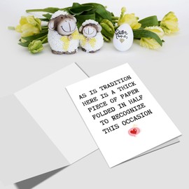 Nchigedy Funny Birthday Card for Him Her, Humorous Birthday Card for Men Women, Sarcastic Bday Cards for Friend Family, As Is Tradition