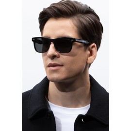 CARFIA Acetate Polarised Mens Sunglasses UV Protection Retro Square Glasses