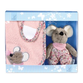 Sterntaler Velcro Bib and Mini Toy Gift Set