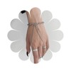 Cimenexe Punk Layered Finger Bracelet Thick Slave Bracelet Half Open