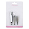 Corta uñas Prichos plateado 3 pzas