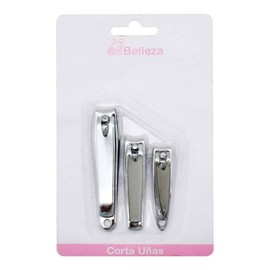 Corta uñas Prichos plateado 3 pzas