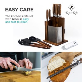 Kunst & Küche Wörnitz Series 11 PCS Stainless Steel Knife Block Set Kitchen Knives Meat Carving