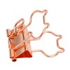 100 Pcs Binder Clips Metal Hollow Cat Shape Rose Gold