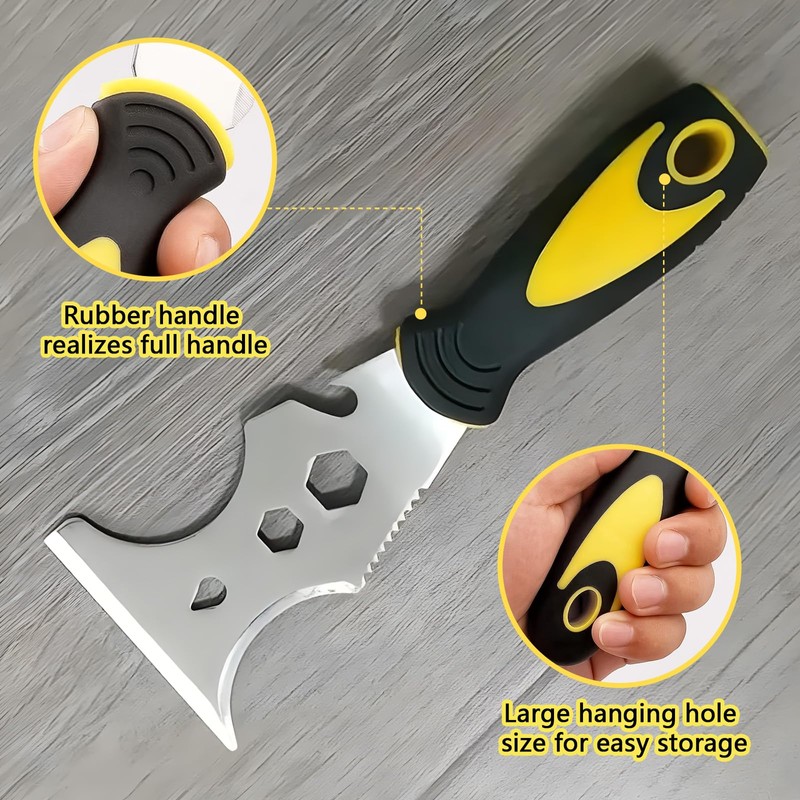 HAISHANG Scraper Tool, 15-in-1 Stainless Steel Painters Tool, Professional Multi