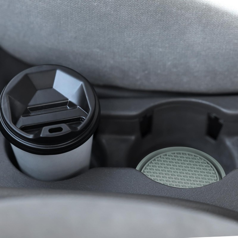 sourcing map 2pcs Car Cup Coasters Universal PVC Car Cup