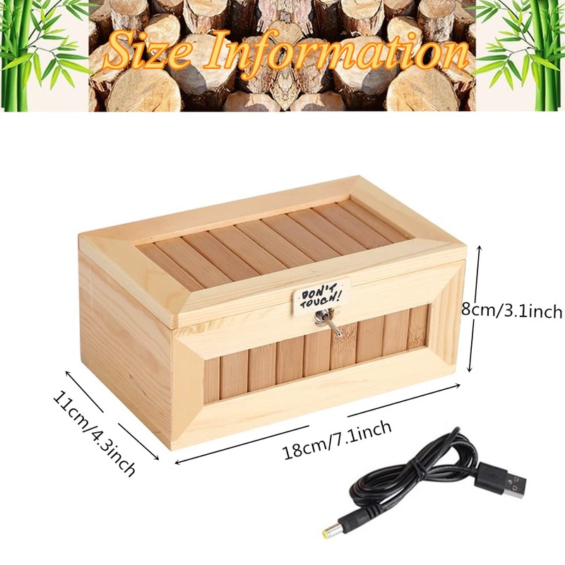 Wooden USB Electronic Box Cute Tiger Funny Interactive Stress-Relief Toy
