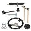 munirater 300mm Steering Wheel Steel Kit 320mm Gear Rack Pinion