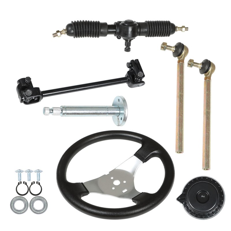 munirater 300mm Steering Wheel Steel Kit 320mm Gear Rack Pinion