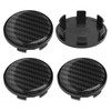 4pcs Wheel Center Caps Plastic Universal Carbon Fiber Style Center