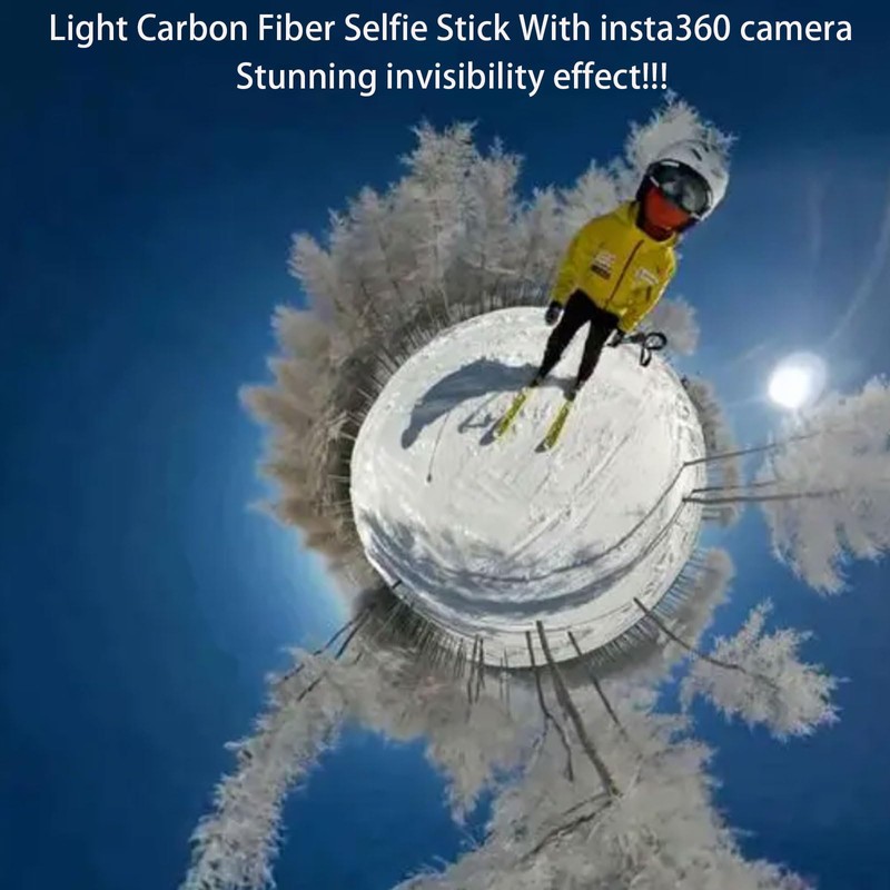 2m Carbon Fiber Invisible Selfie Stick for Insta360 X4, X3,