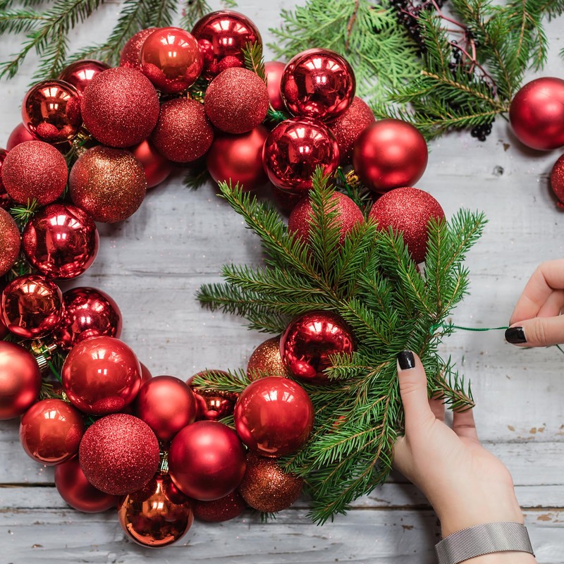 3 Pack Christmas Wire Wreath Ring 10 inch Metal Wire