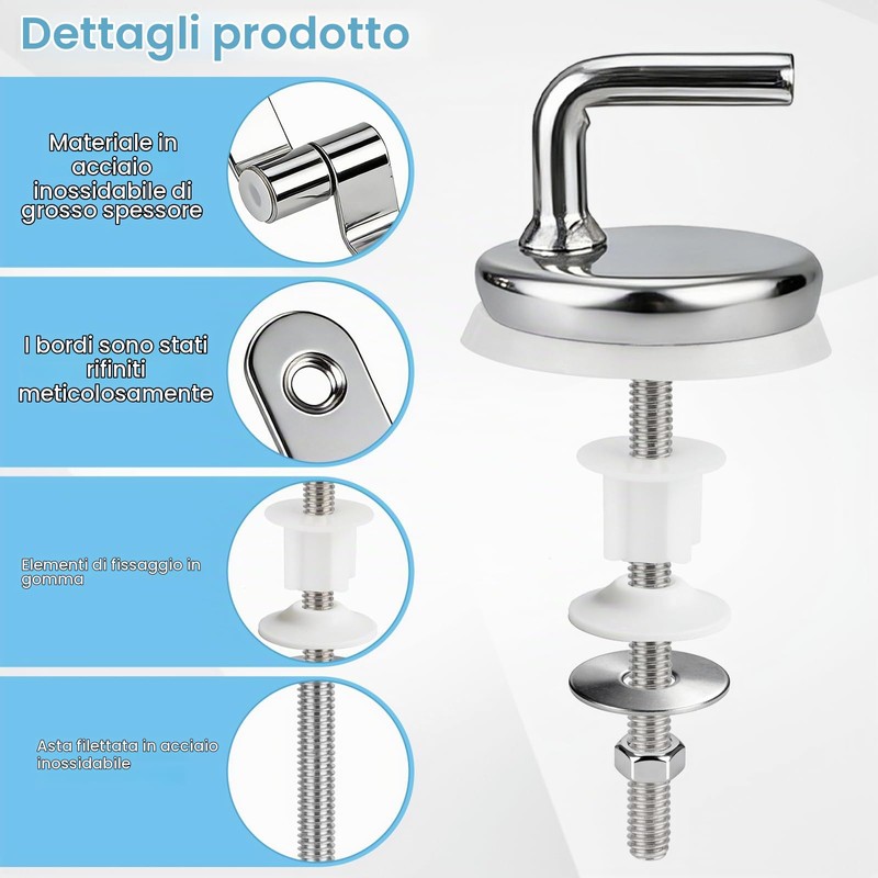 2 Kit Cerniere Tavoletta Sedile Wc