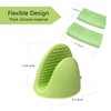 LANNEAS 2 Pairs Mini Silicone Oven Mitts Pot Holders Sets,