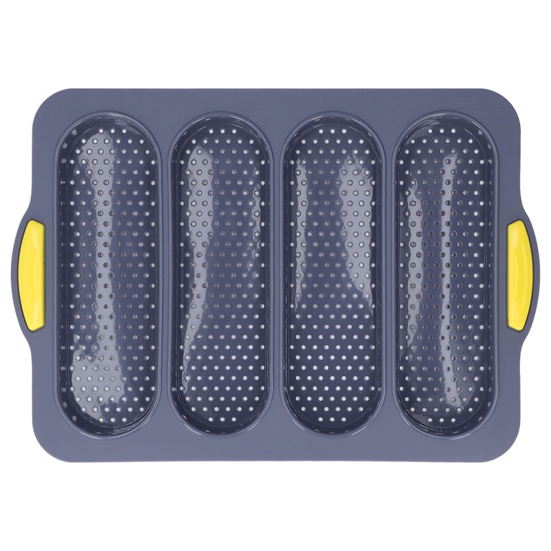 Baguette Mold 4 Grooves Silicone Soft Smooth Surface Bread Mould