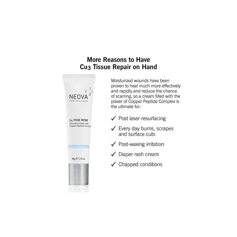 Neova Cu3 Tissue Repair Recovery Cream with Copper Peptide Complex,