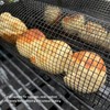 2PCS BBQ Net Tube Stainless Steel Barbecue Grill Basket Rolling
