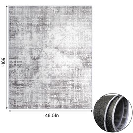 WUWEOT Office Chair Mat for Hardwood Floor, Anti-Slip Computer Gaming Chair Rug, 59 x 46.5 Inches Desk Floor Mat, Under Desk Low-Pile Rug, Hardwood/Tile Floor Protector