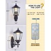 GYDZ Outdoor Solar Wall Light with Dusk to Dawn Photocell,