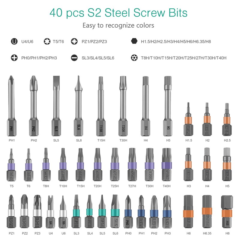 ORIA Ratchet Screwdriver Set, 42 in 1 Precision Repair Tool