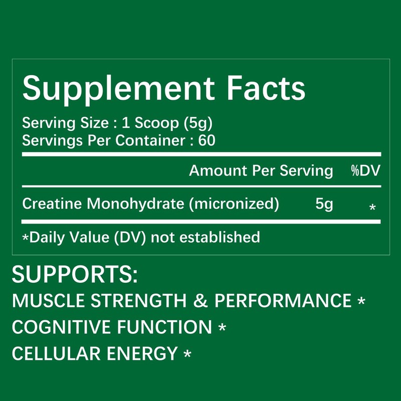 ESUNM ESUNM Creatine Monohydrate Powder, 5g Per Serving Creatine Powder