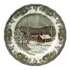 Johnson Brothers Friendly Village School House 10.5" Dinner Plate, Red/Green/Silver/Blue