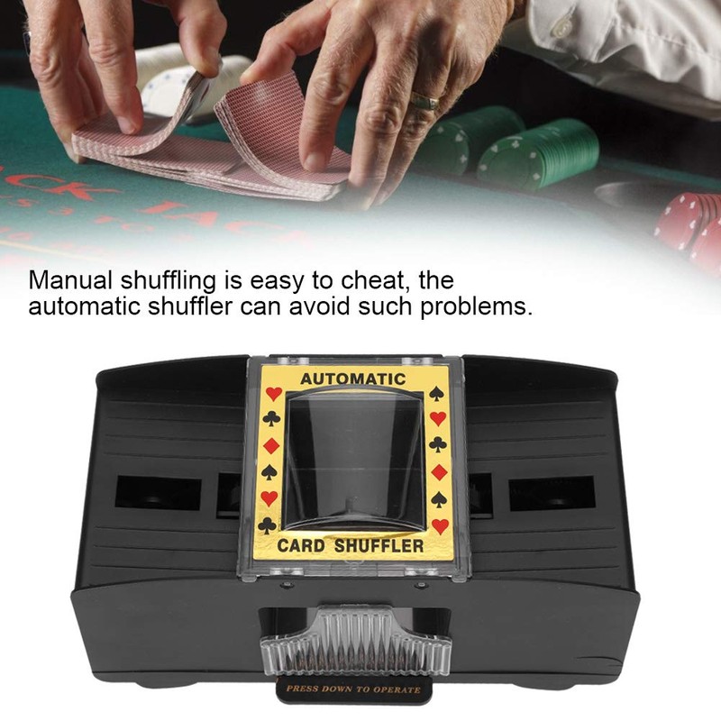 Tbest Automatic Card Shuffler, Adults, Elderly, Electric Automatic 2-Deck Labor