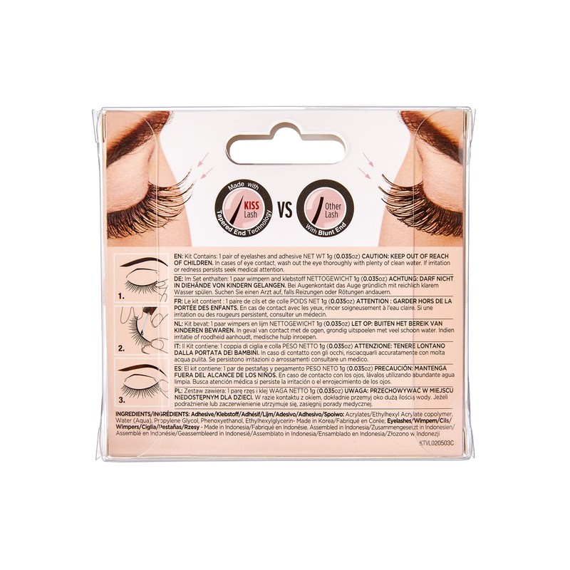 KISS True Volume Collection 1 Pair of Ritzy Eyelashes, 100%