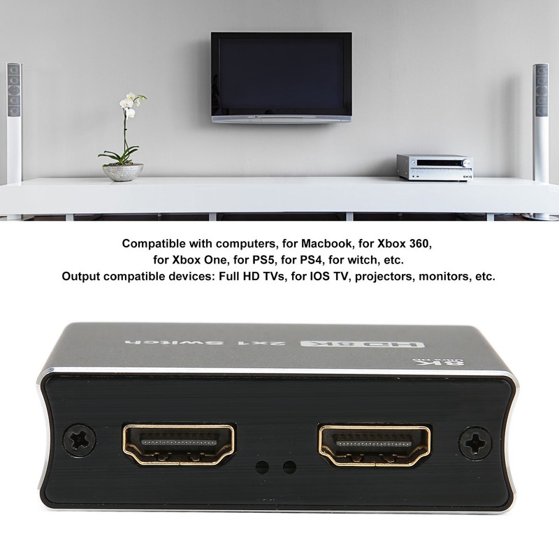 HD Multimedia Interface Switch High Speed 48Gbps 8K 60Hz 2