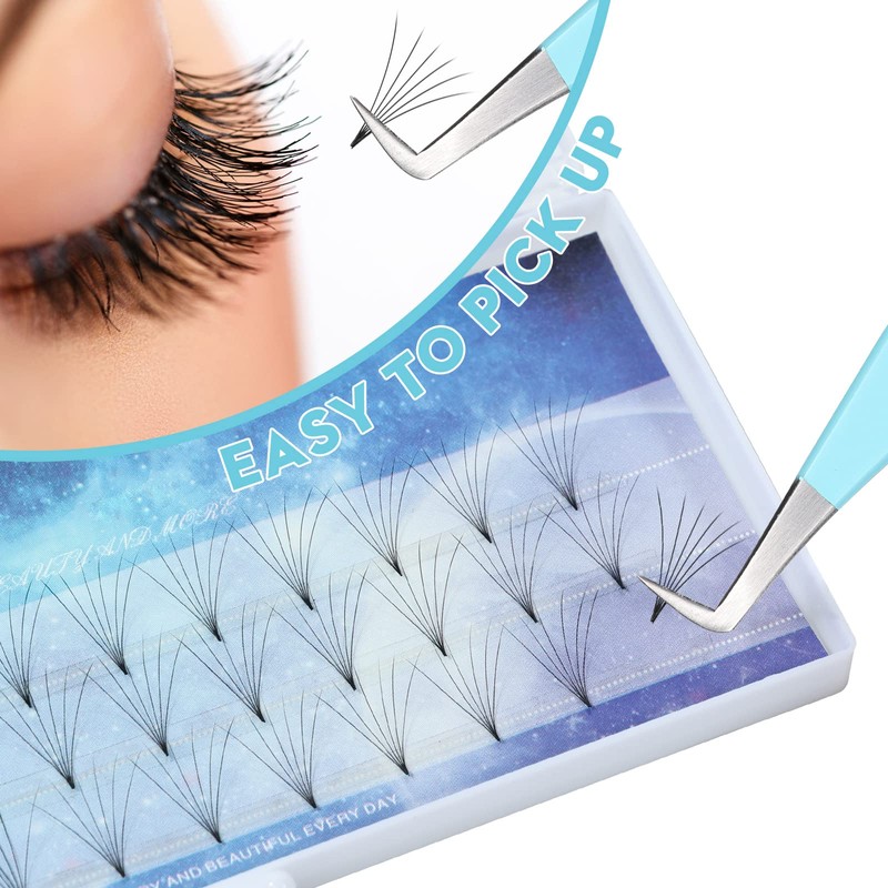 Ms.Queen Volume Tweezers For Eyelash Extensions, Fiber Tip Grip Lash