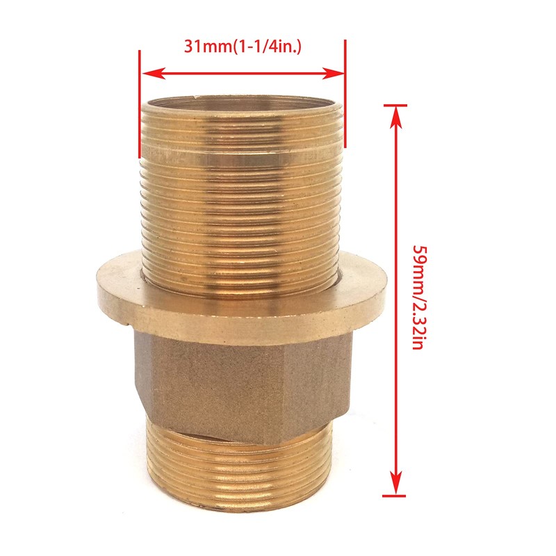 1pcs 2.32Inch Length Shank Nuts Faucet Tap Extension,Faucet Mount Extension